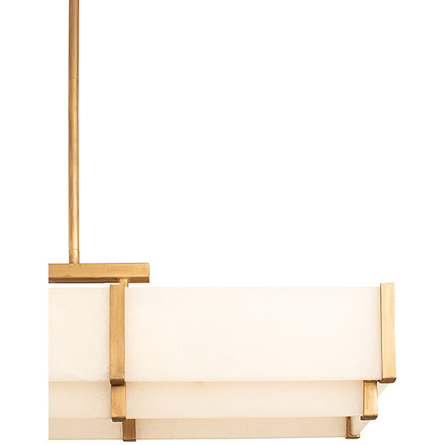 Orleans 5 Light 44.38 inch Distressed Gold Linear Chandelier Ceiling Light