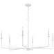 Salerno 6 Light 42 inch Bisque White Chandelier Ceiling Light, Essentials