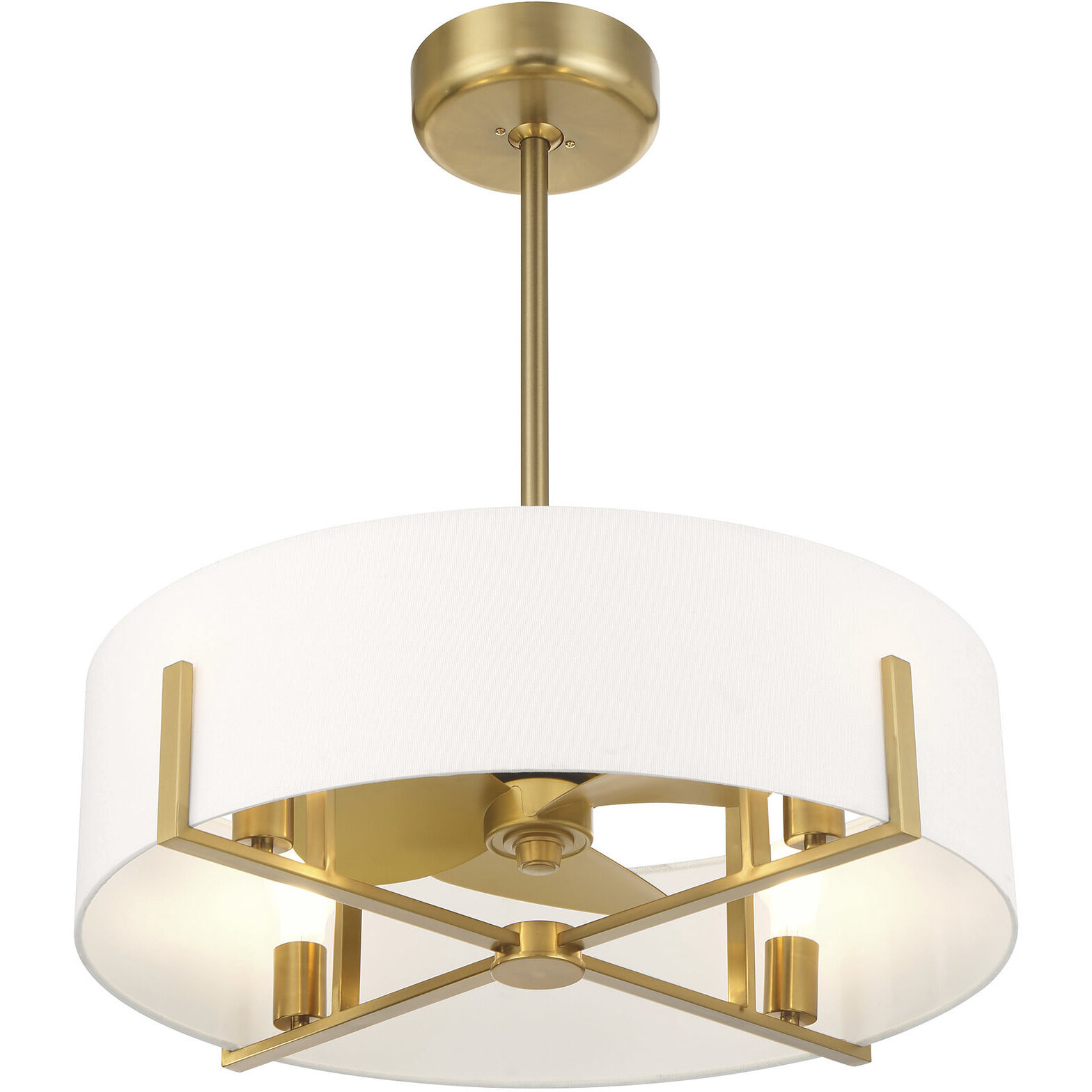 Mansell 14 inch Warm Brass Fan D'Lier