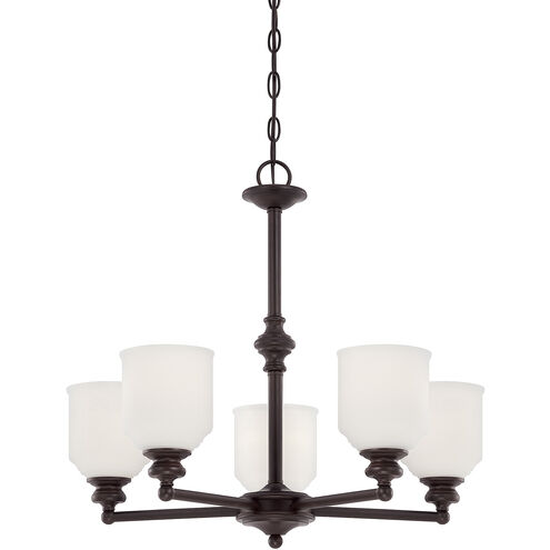 Melrose 5 Light 24 inch English Bronze Chandelier Ceiling Light