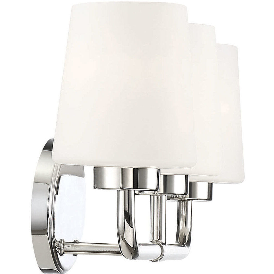 Capra 3 Light 22 inch Polished Nickel Bathroom Vanity Light Wall Light, Essentials