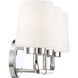 Capra 3 Light 22 inch Polished Nickel Vanity Light Wall Light, Essentials