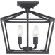 Townsend 4 Light 13 inch Matte Black Semi-Flush Ceiling Light, Essentials
