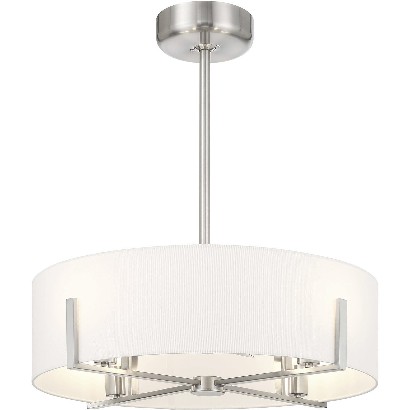 Mansell 14 inch Satin Nickel Fan D'Lier