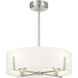 Mansell 14 inch Satin Nickel with Gold Blades Fan D'Lier