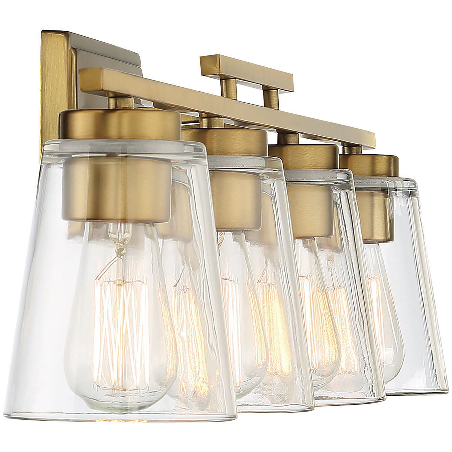 Calhoun 4 Light 32 inch Warm Brass Bathroom Vanity Light Wall Light, Essentials