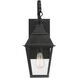 Jackson 1 Light 22.38 inch Black with Gold Highlights Outdoor Wall Lantern