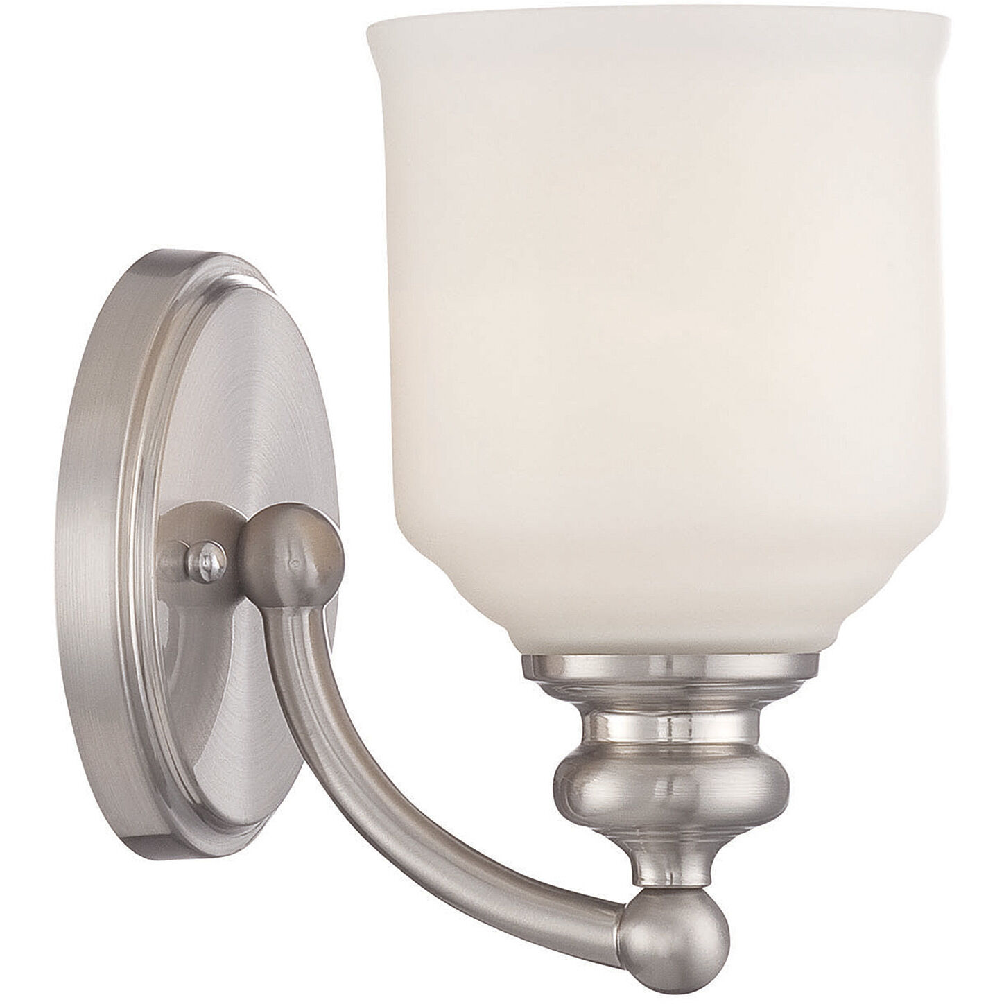 Melrose 1 Light 5 inch Satin Nickel Wall Sconce Wall Light, Essentials