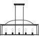 Palladian 5 Light 38 inch Matte Black Linear Chandelier Ceiling Light, Essentials