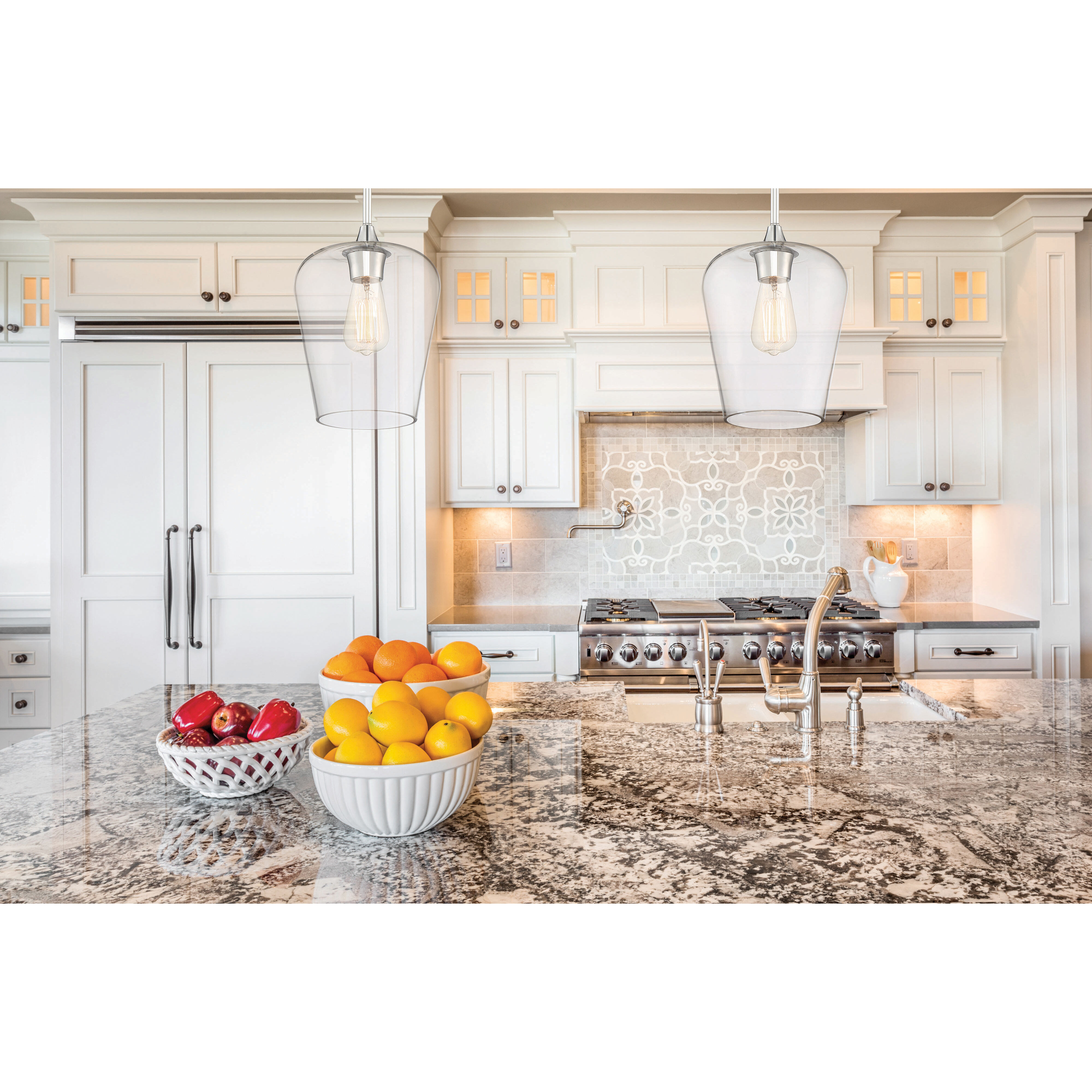 Octave 1 Light 8 inch Polished Chrome Pendant Ceiling Light, Essentials