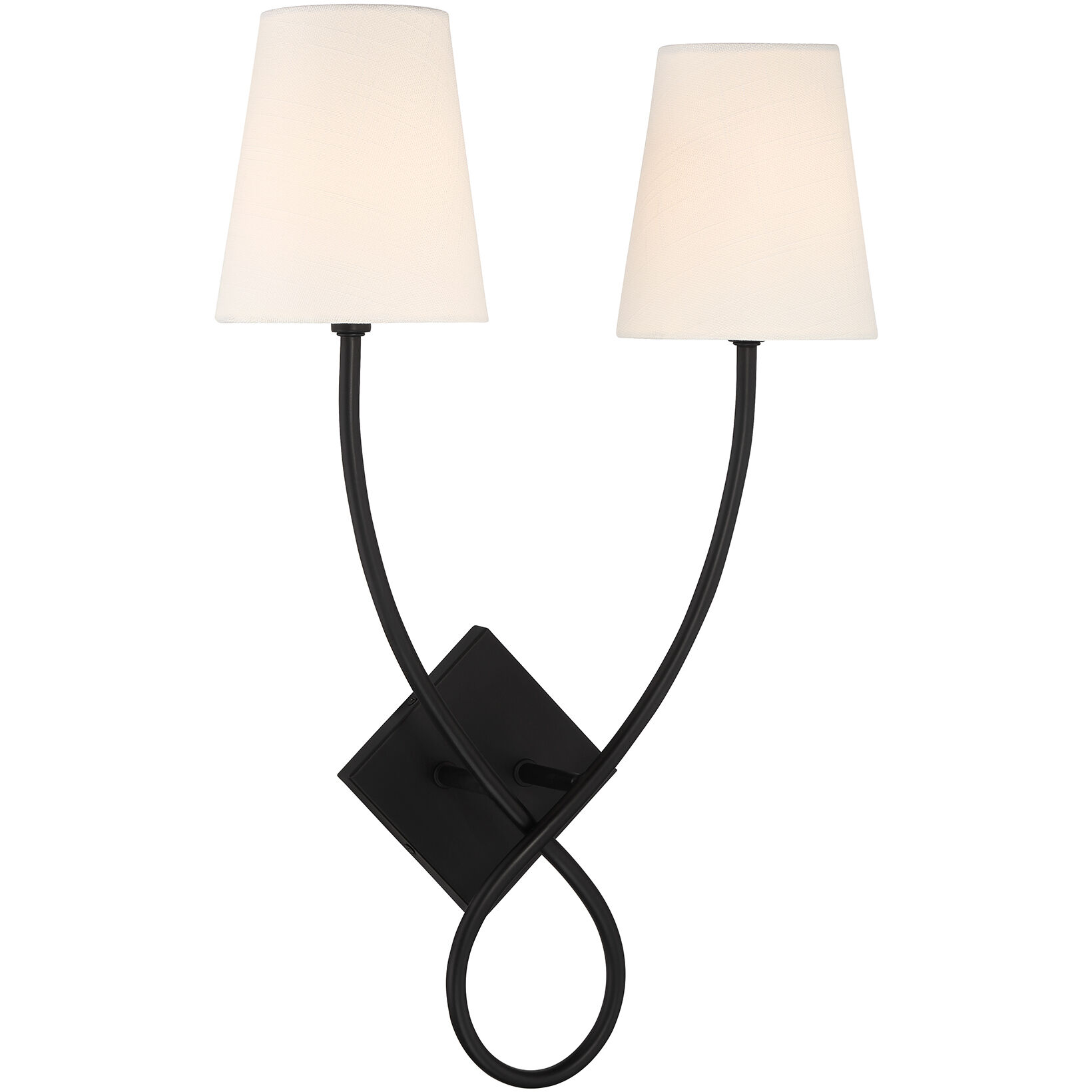Barclay 2 Light 15.5 inch Matte Black Wall Sconce Wall Light