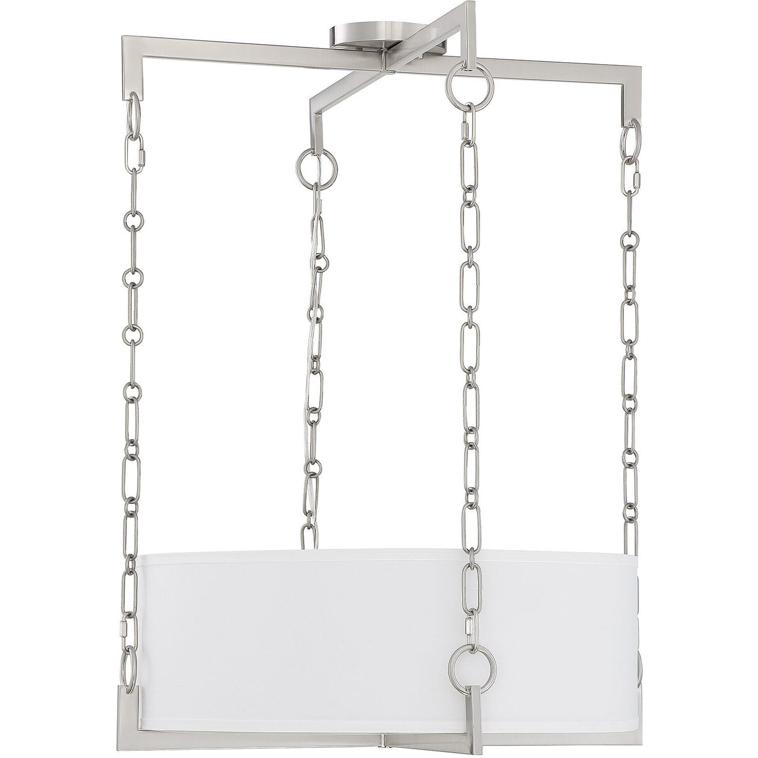 Abbott 4 Light 21.75 inch Satin Nickel Pendant Ceiling Light