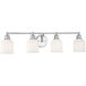 Melrose 4 Light 33.5 inch Polished Chrome Bathroom Vanity Light Wall Light, Essentials