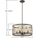 Sandoval 4 Light 20 inch Fiesta Bronze Pendant Ceiling Light