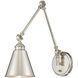 Morland 33.75 inch 60 watt Satin Nickel Adjustable Wall Sconce Wall Light, Essentials