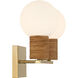 Jarrell 2 Light 14.63 inch Warm Brass Bathroom Vanity Light Wall Light