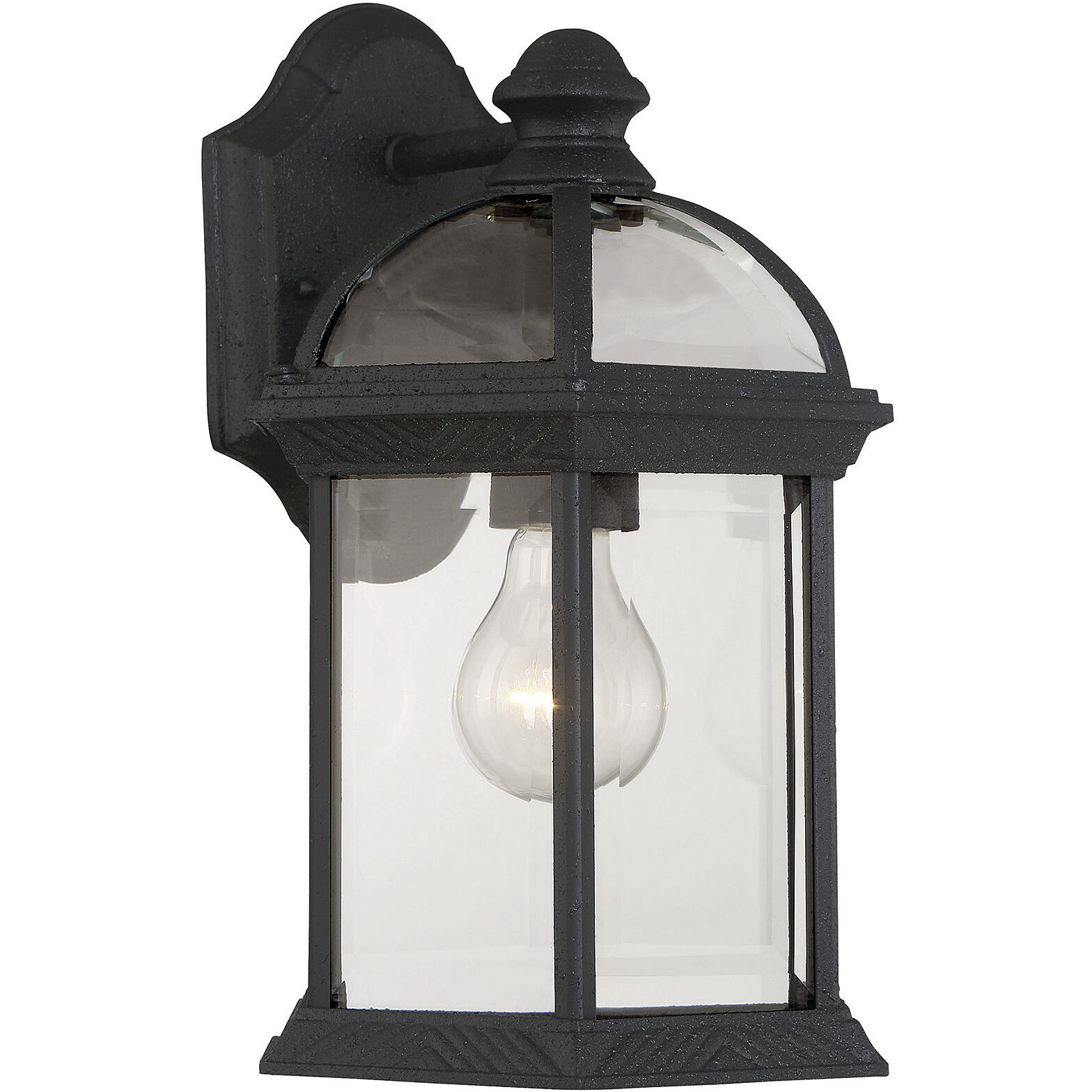 Kensington Outdoor Wall Lantern in Black