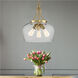 Octave 3 Light 15 inch Warm Brass Pendant Ceiling Light, Essentials