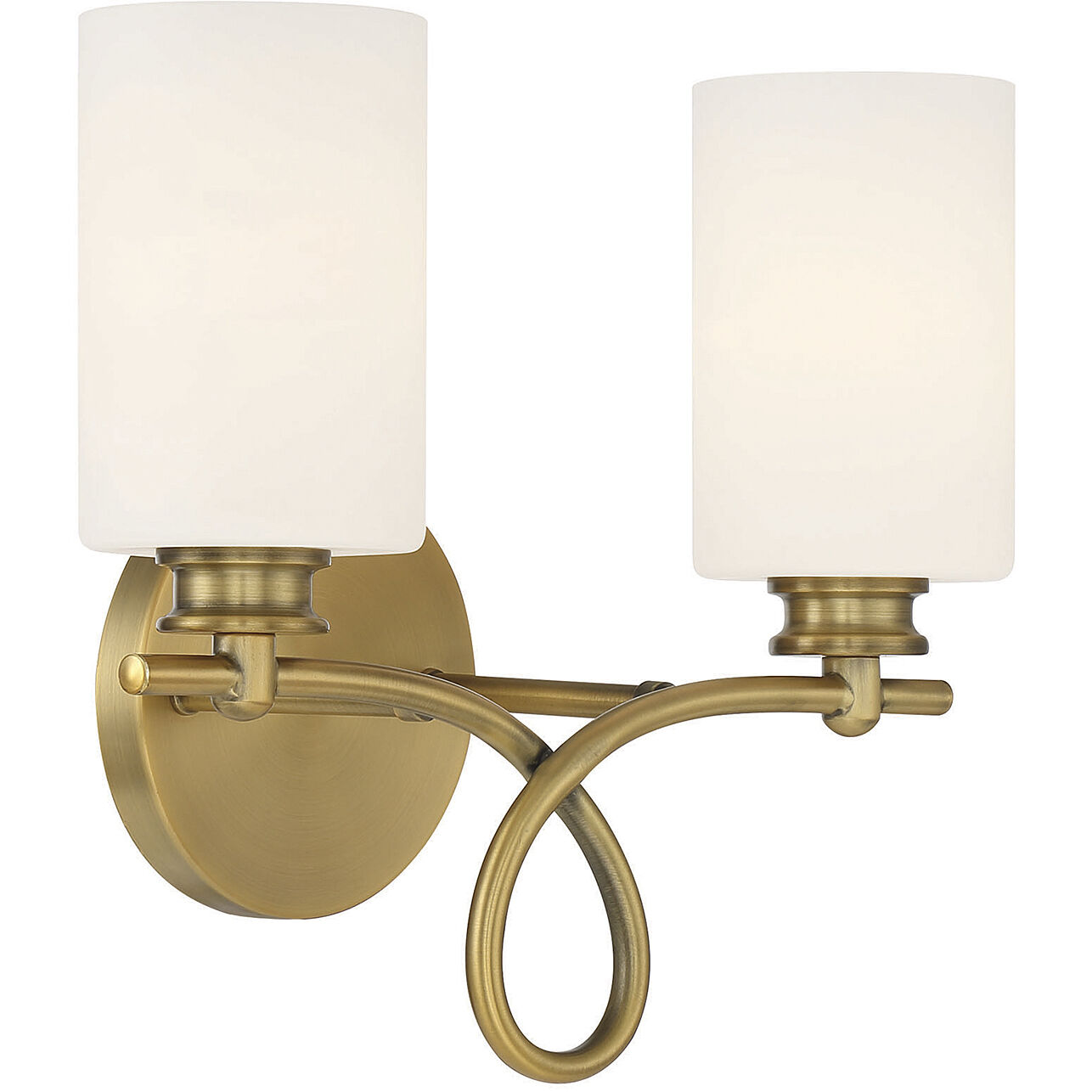 Woodbury 2 Light 14 inch Warm Brass Bathroom Vanity Light Wall Light