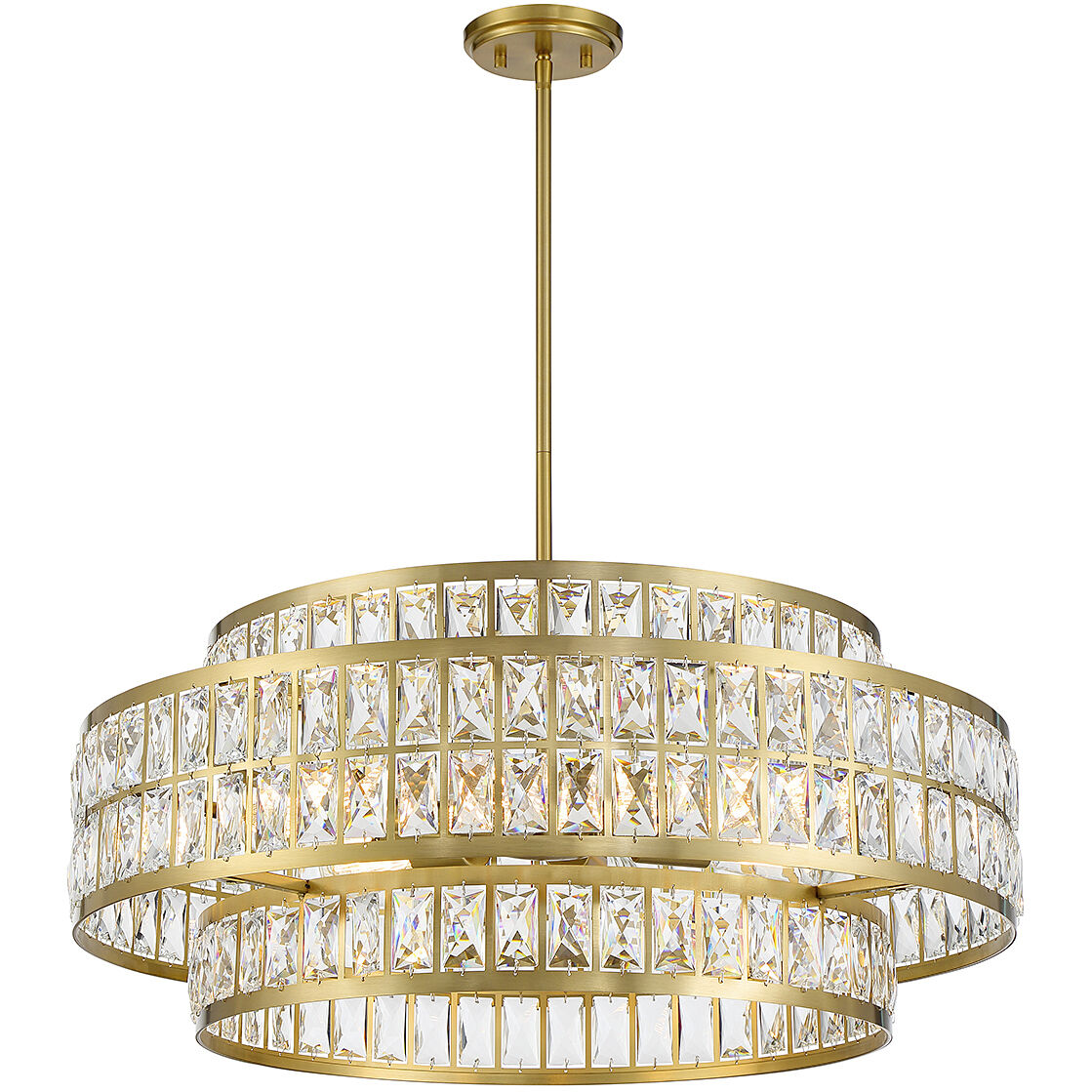 Renzo 6 Light 28 inch Warm Brass Pendant Ceiling Light