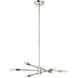 Lyrique 6 Light 21.75 inch Polished Nickel Chandelier Ceiling Light