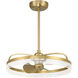 Lyria 14 inch Warm Brass with Gold Blades Fan D'Lier