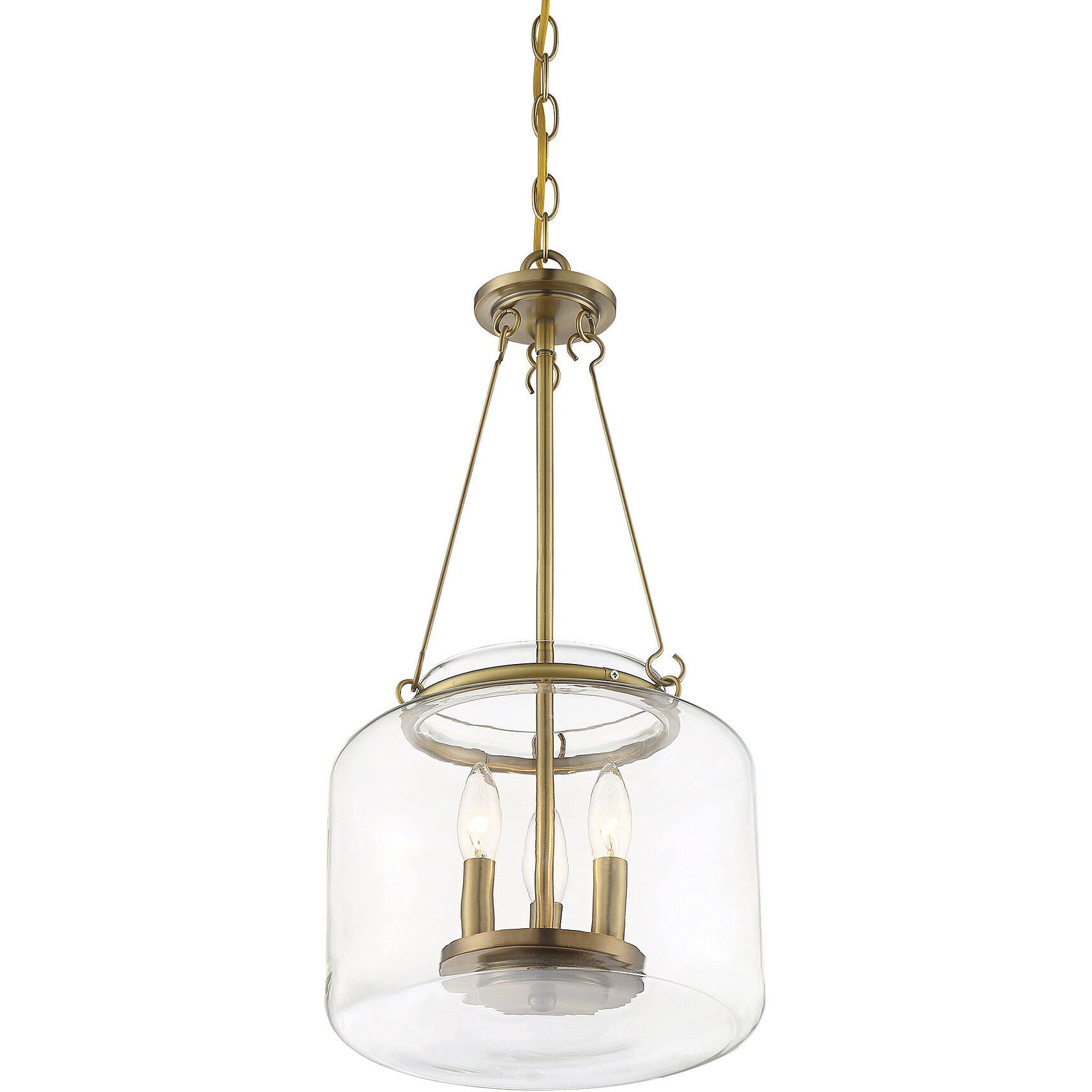 Akron 3 Light 12 inch Warm Brass Pendant Ceiling Light, Essentials