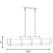Orleans 8 Light 58.3 inch Black Cashmere Linear Chandelier Ceiling Light