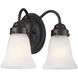 Brighton 2 Light 9 inch English Bronze Bathroom Vanity Light Wall Light