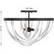 Jennings 4 Light 24 inch Matte Black Semi-Flush Ceiling Light