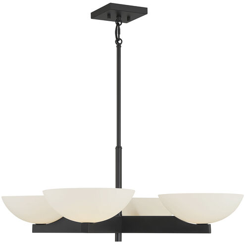 Fallon 4 Light 30 inch Matte Black Chandelier Ceiling Light, Essentials