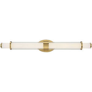 Delaney LED 33 inch Classic Brass Bathroom Vanity Light Wall Light