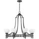 Allston 8 Light 36 inch Matte Black Chandelier Ceiling Light