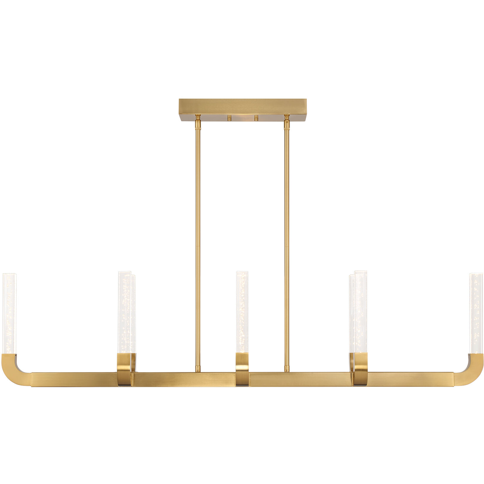 Del Mar LED 48 inch Warm Brass Linear Chandelier Ceiling Light