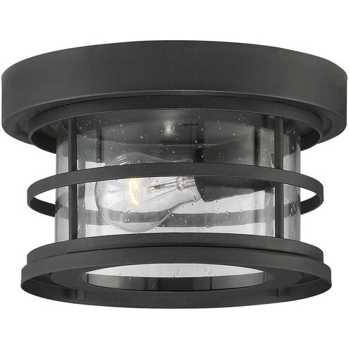 Barrett 1 Light 10 inch Matte Black Outdoor Flush Mount