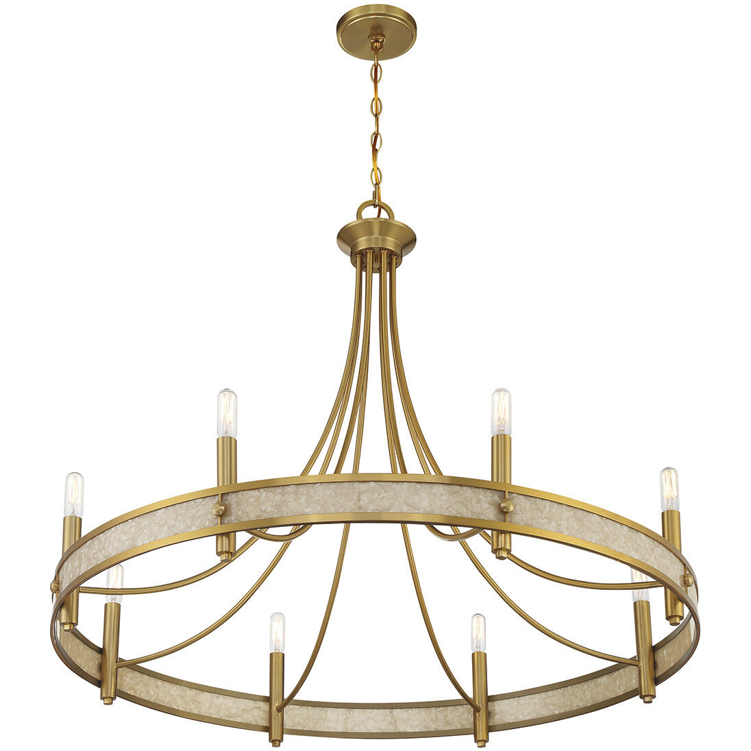 Camden 8 Light 36 inch Warm Brass Chandelier Ceiling Light