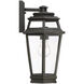 Holbrook 1 Light 15 inch Textured Bronze With Gold Highlights Outdoor Wall Lantern, Medium