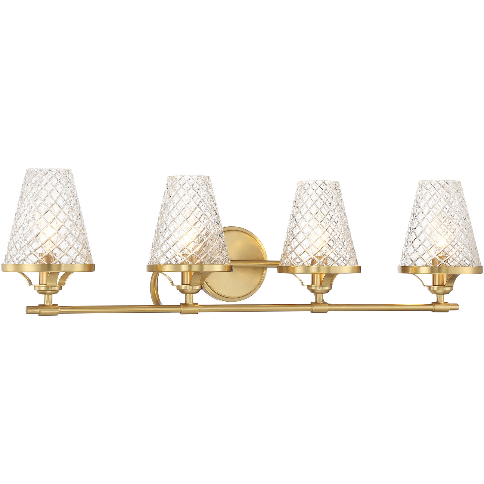 Candler 4 Light 32 inch Warm Brass Bathroom Vanity Light Wall Light