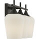 Octave 3 Light 21 inch Matte Black Bathroom Vanity Light Wall Light, Essentials