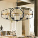 Kirkland 6 Light 32 inch English Bronze and Warm Brass Linear Chandelier Ceiling Light