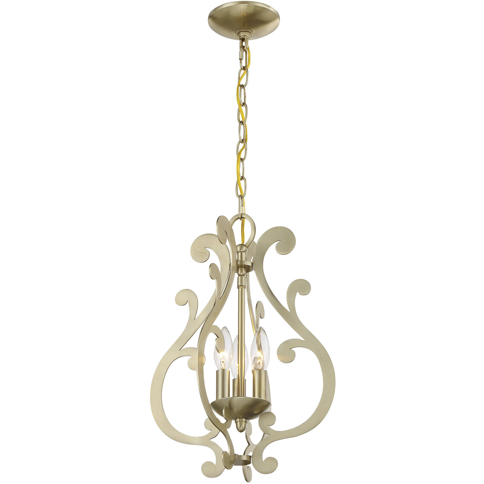 Lombard 3 Light 12 inch Noble Brass Pendant Ceiling Light