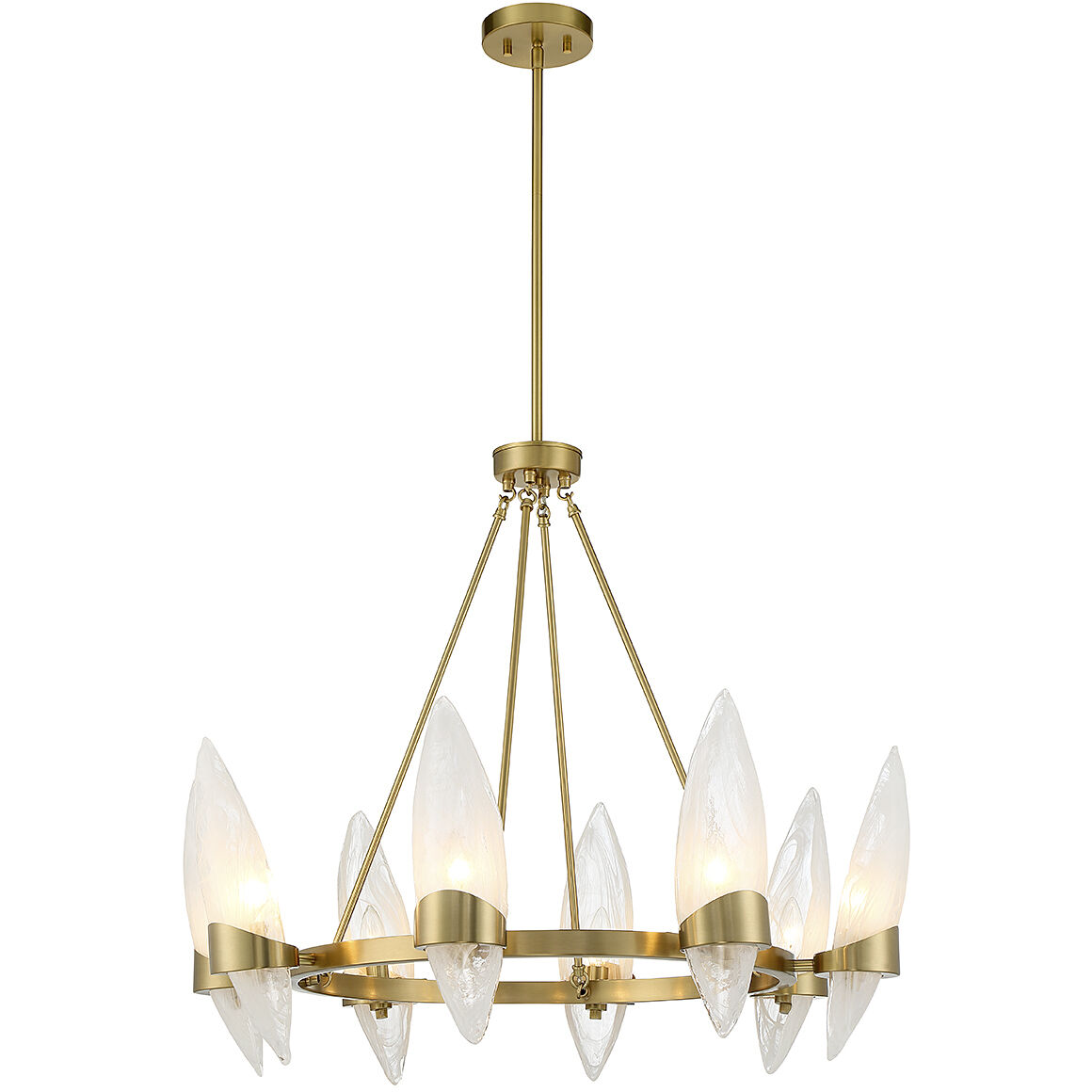 8 light brass chandelier discount