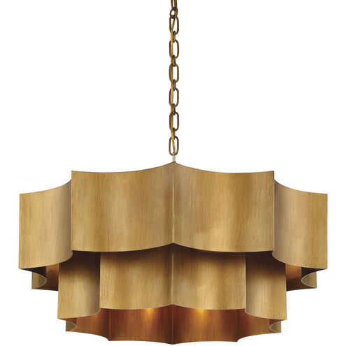 Shelby 6 Light 30 inch Gold Patina Pendant Ceiling Light