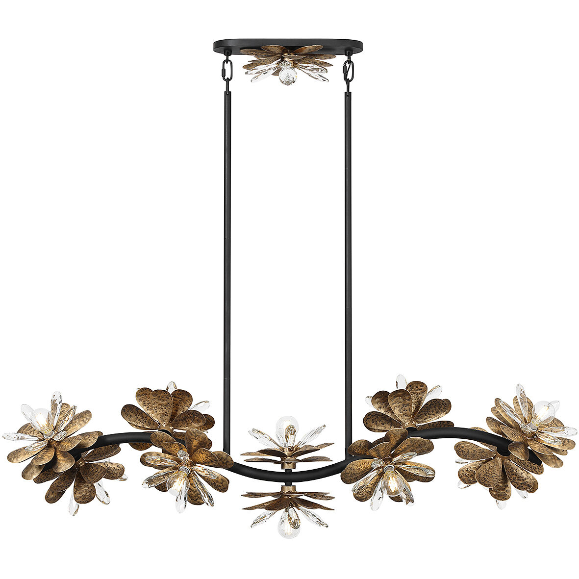 Giselle 10 Light 48 inch Delphine Linear Chandelier Ceiling Light