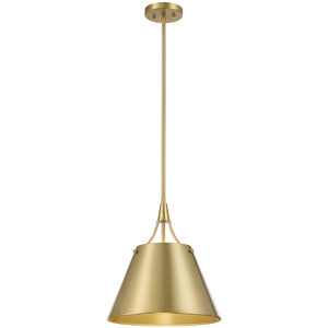 Willis 1 Light 14 inch Warm Brass Pendant Ceiling Light