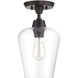 Octave 1 Light 8 inch English Bronze Semi-Flush Ceiling Light, Essentials