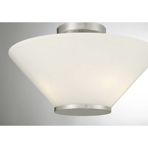 Blair 3 Light 15 inch Satin Nickel Convertible Semi-Flush or Pendant Ceiling Light