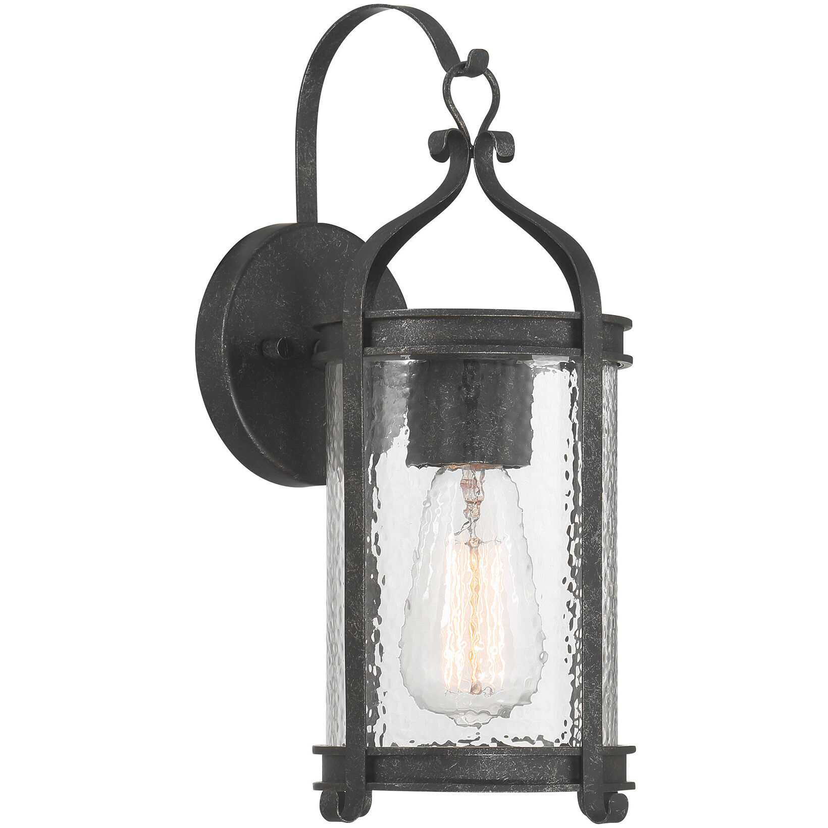Preston 1 Light 14.13 inch Iron Oxide Outdoor Wall Lantern
