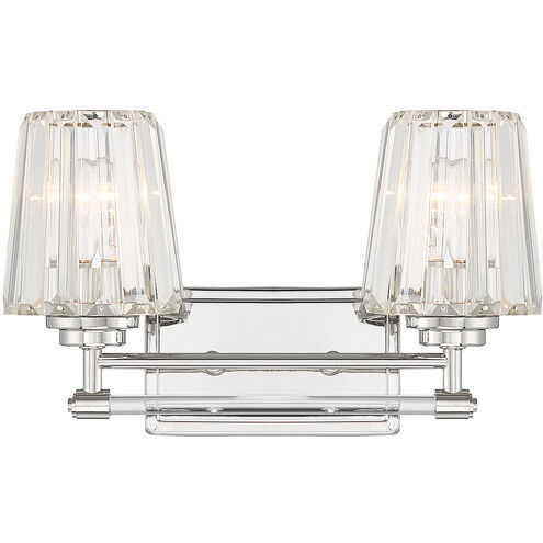 Garnet 2 Light 16 inch Polished Nickel Bathroom Vanity Light Wall Light