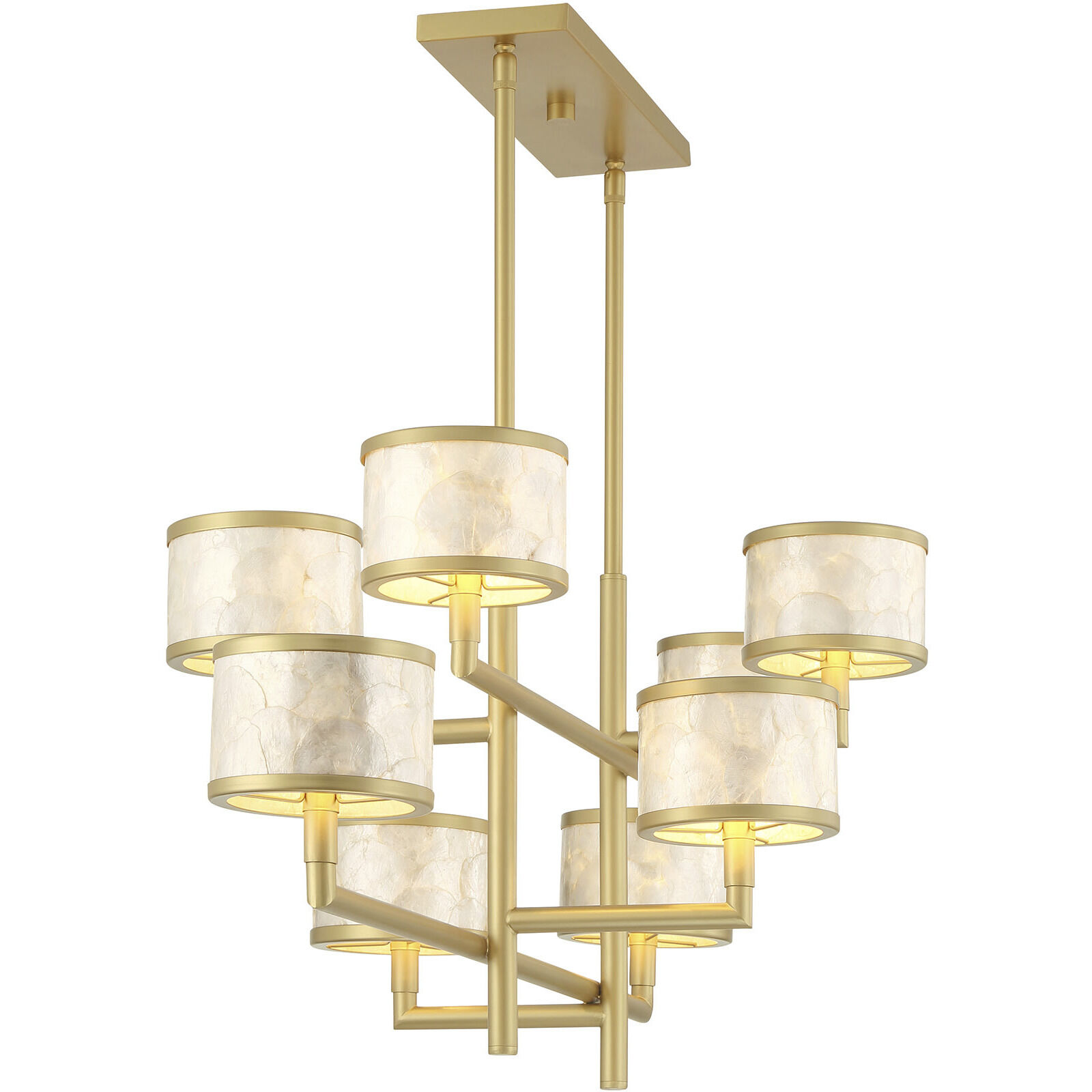 Mariquita 8 Light 20 inch Spun Gold Chandelier Ceiling Light